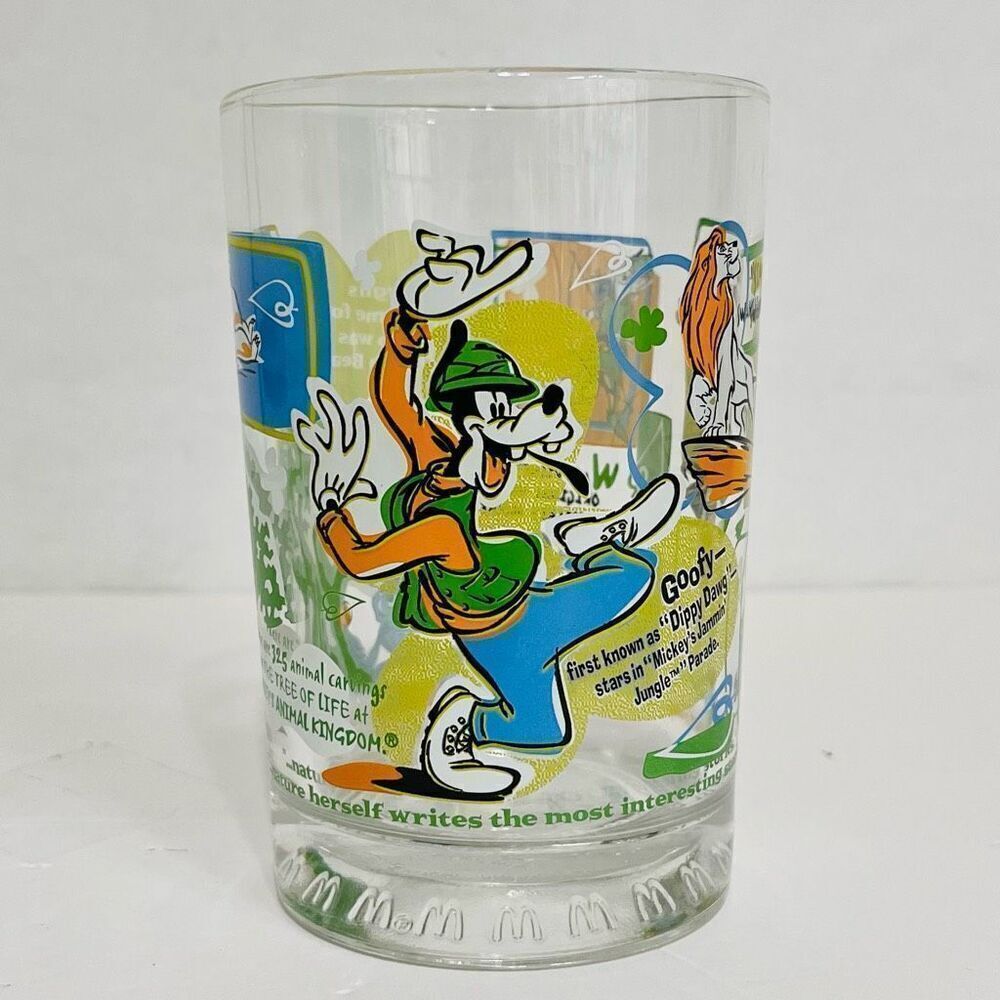 Vintage McDonalds Walt Disney 100 Years Of Magic Glass   Features Goofy